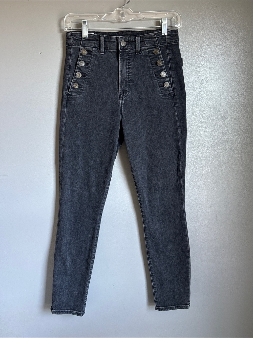 GAP true skinny high-rise jeans charcoal sz 28